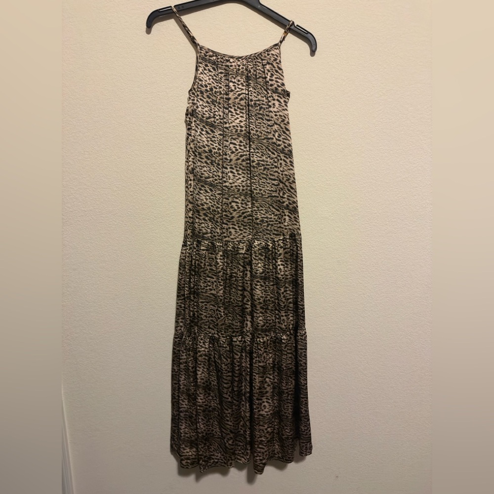 Trish Scully Leopard Print Maxi Dress size 2 NWT
